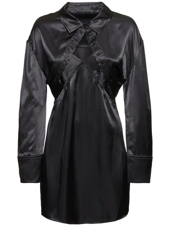 Alexander Wang: Vestito corto in raso con colletto
