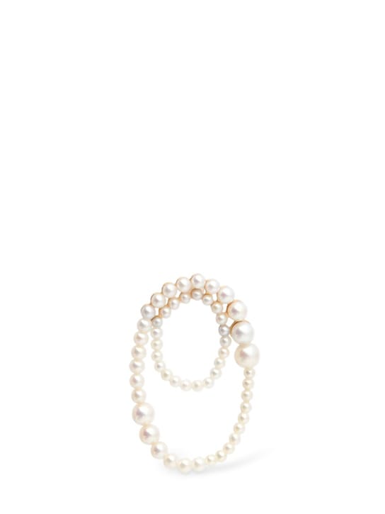 Sophie Bille Brahe: Embrassée 14kt金&珍珠单耳环