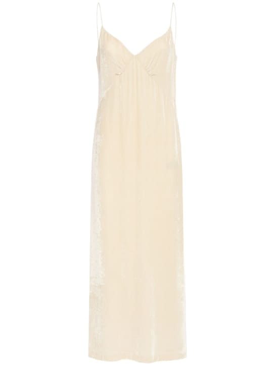 Blumarine: Open-back slip maxi dress
