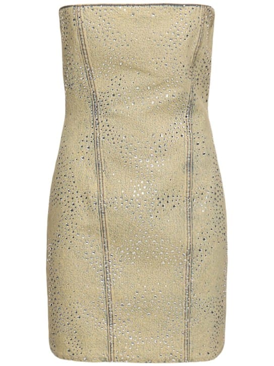 Giuseppe Di Morabito: Denim mini dress with crystals