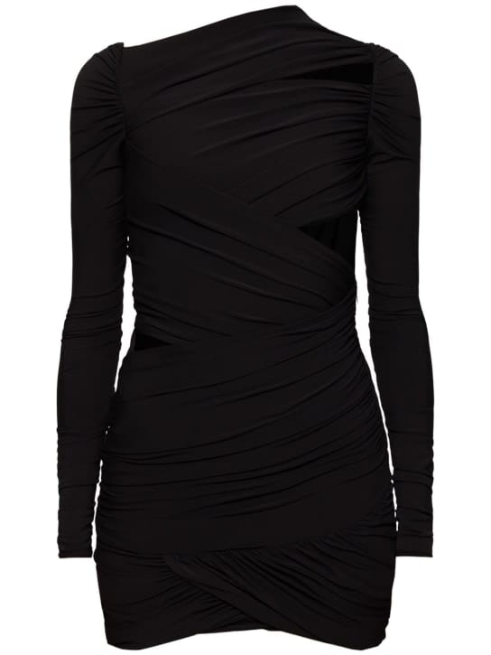 The Attico: Draped mini dress with cut-outs