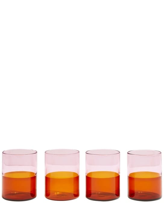 FAZEEK: 双色玻璃杯4个套装