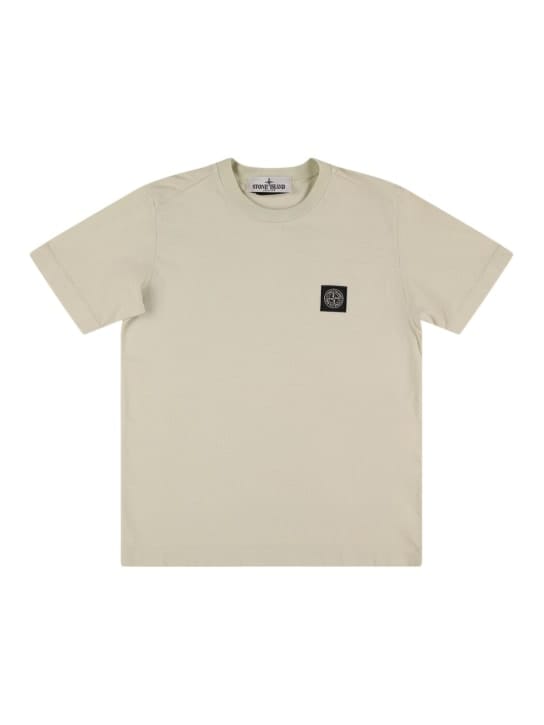 Stone Island Junior: 棉质平纹针织T恤