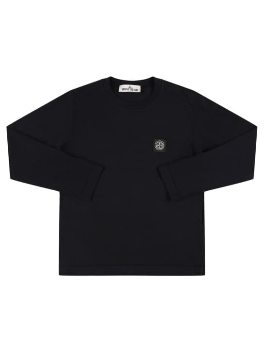 Stone Island Junior: 棉质长袖T恤