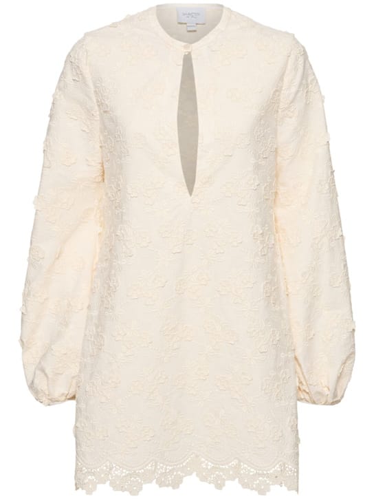 Giambattista Valli: Embroidered long-sleeved mini dress
