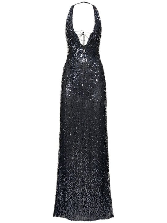 16arlington: Sequin halterneck maxi dress