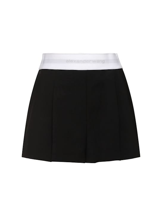 Alexander Wang: 高腰打褶羊毛短裤