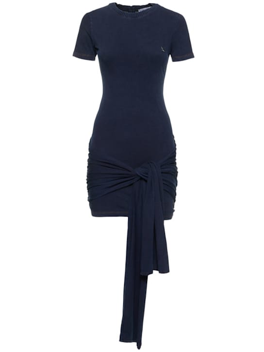 Giuseppe Di Morabito: Cotton mini dress with draping