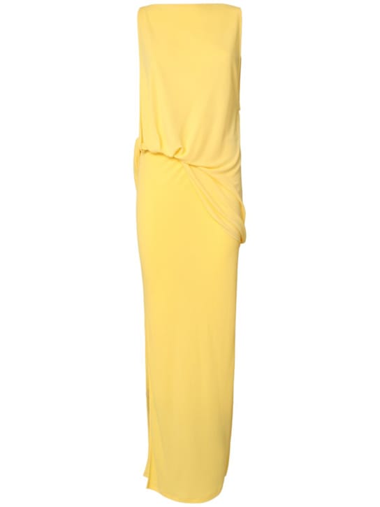 Jacquemus: Maxikleid aus Jersey mit Raffung