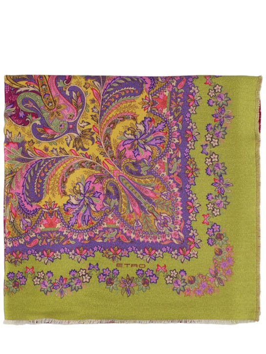 Etro: Iris羊毛毯子