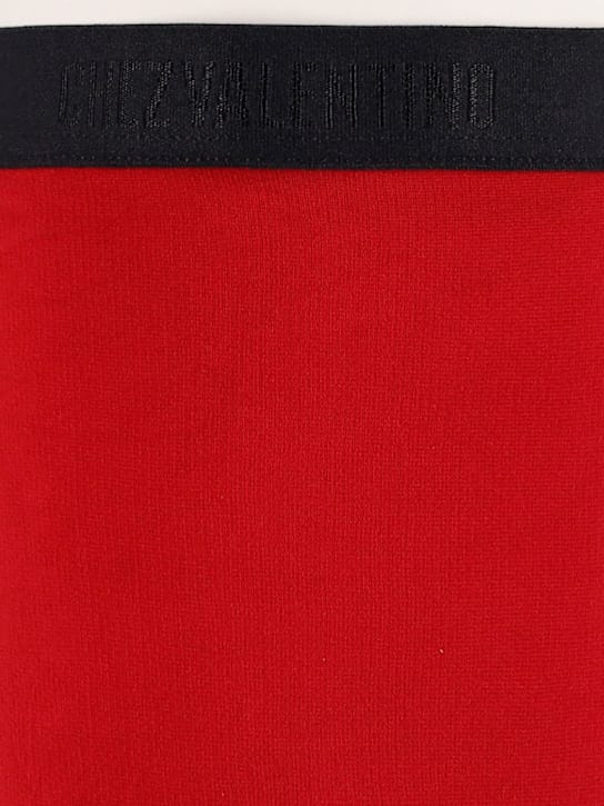 Valentino: Logo蕾丝条纹紧身裤
