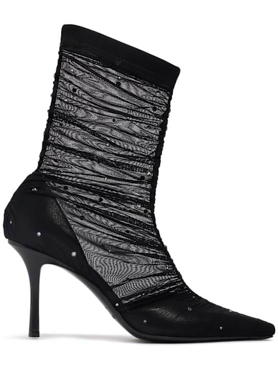 Jimmy Choo: 85毫米Lotta网眼&水晶及踝靴