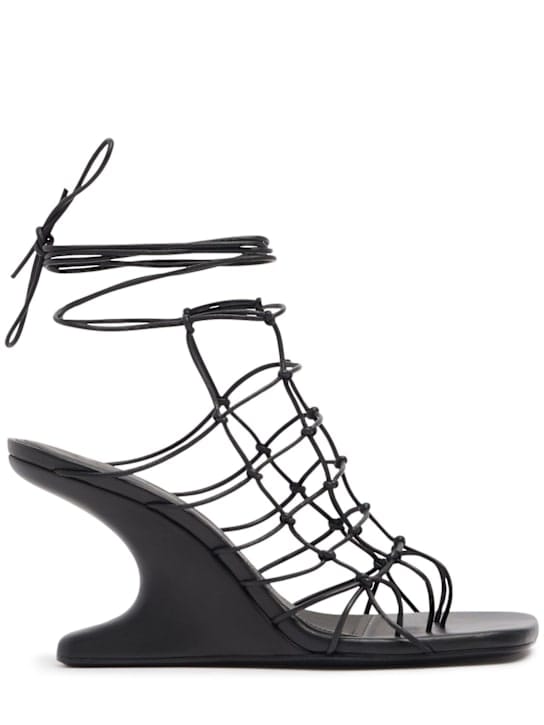Rick Owens: 80毫米Web Cantilever皮革凉鞋