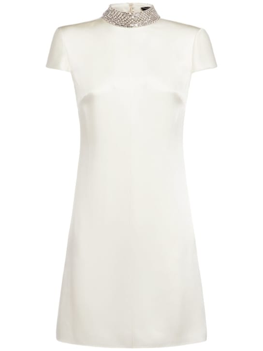 Tom Ford: Silk mini dress with embellished collar