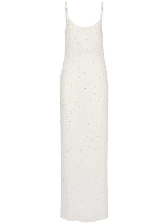 Blumarine: Embroidered long slip dress