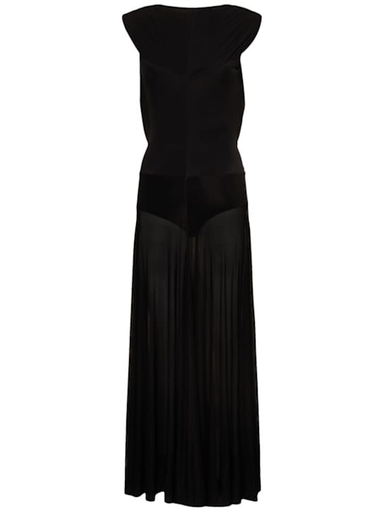 Magda Butrym: Cupro maxi dress with draped back