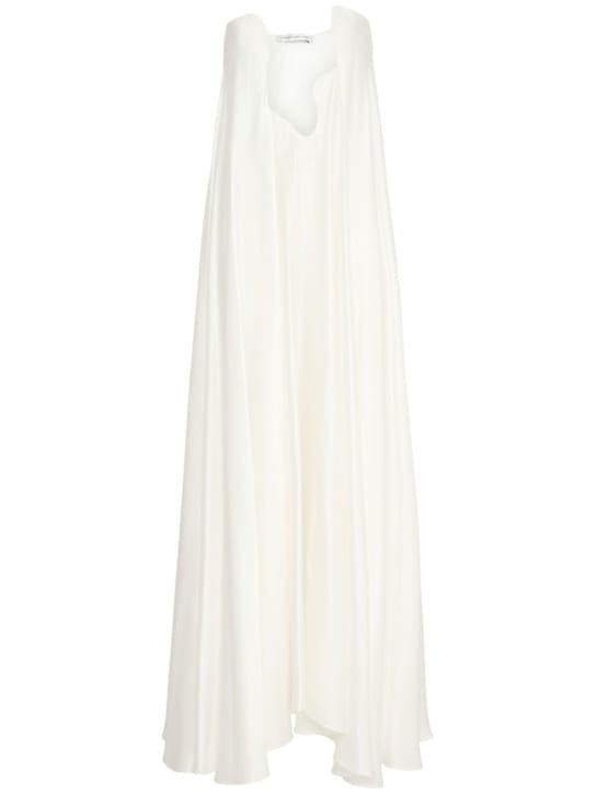 Christopher Esber: Vestido largo de seda con escote escultural