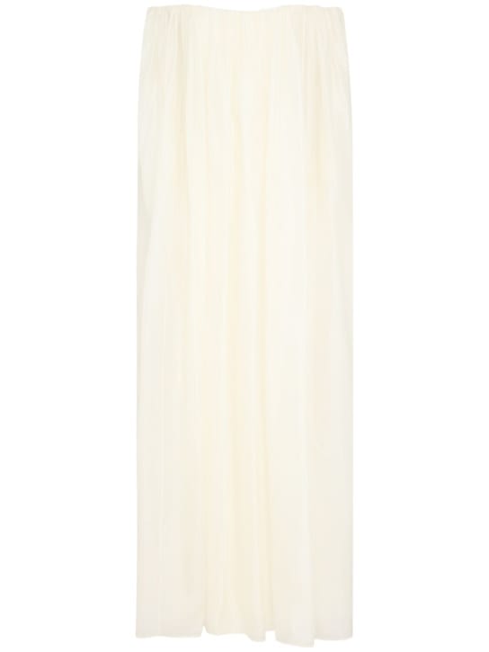 Christopher Esber: Vestido largo de seda con escote elástico