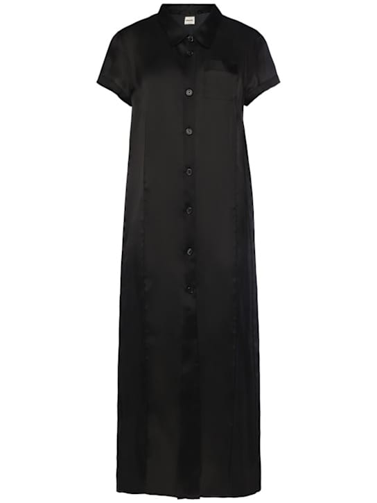 Khaite: Silk maxi shirt dress