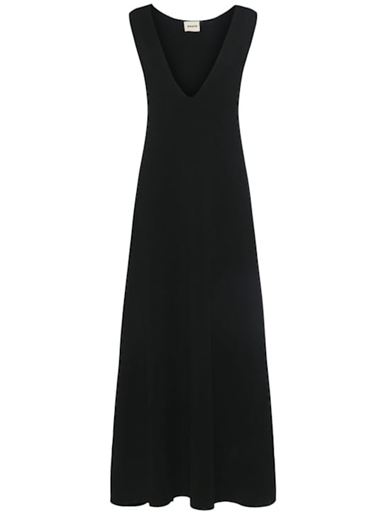 Khaite: Plunging V-neck maxi dress