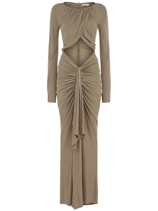 Christopher Esber: Vestido largo drapeado con abertura