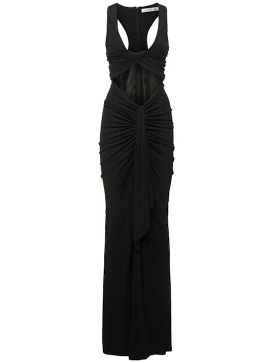 Christopher Esber: Vestido largo drapeado con abertura