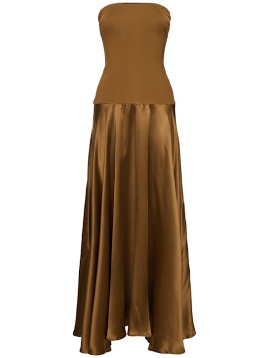 ESSE Studios: Strapless satin maxi dress