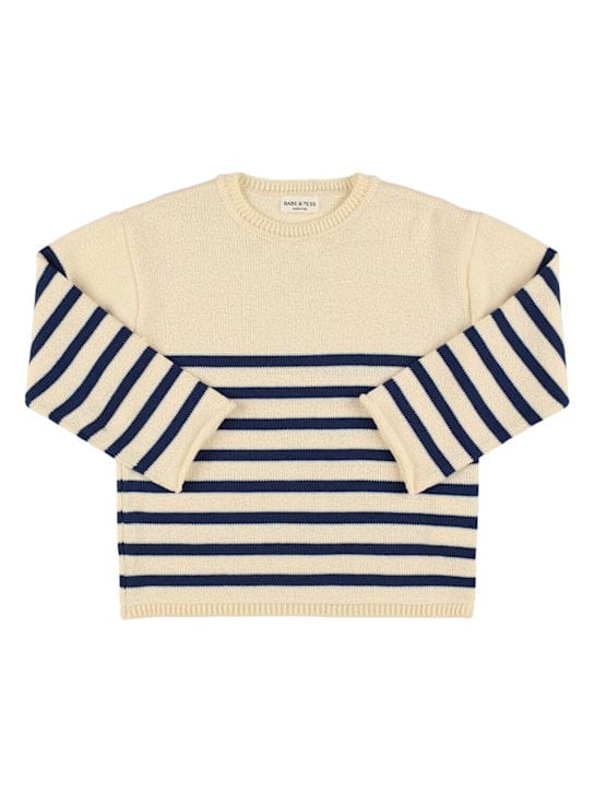 Babe & Tess: Gestreifter Pullover aus Baumwolle