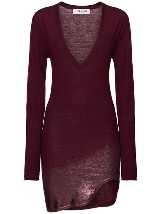 The Attico: Cashmere and silk mini dress