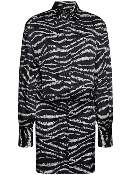 The Attico: Long sleeve mini shirt dress