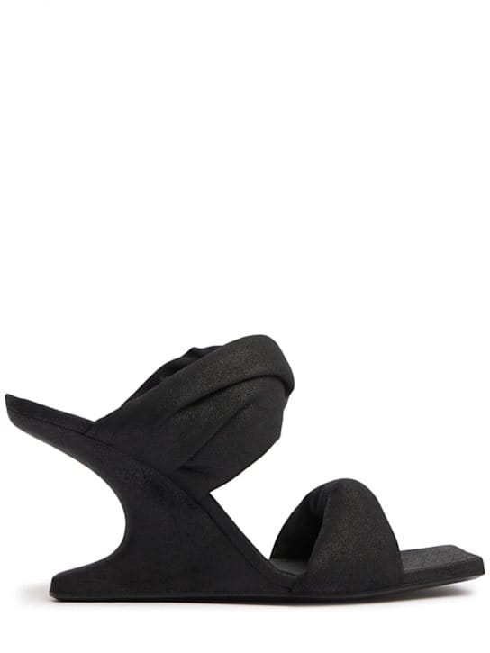 Rick Owens: 80毫米Twisted Cantilever麂皮穆勒鞋