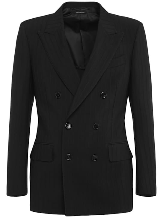Tom Ford: Dyllan条纹羊毛&马海毛西服夹克