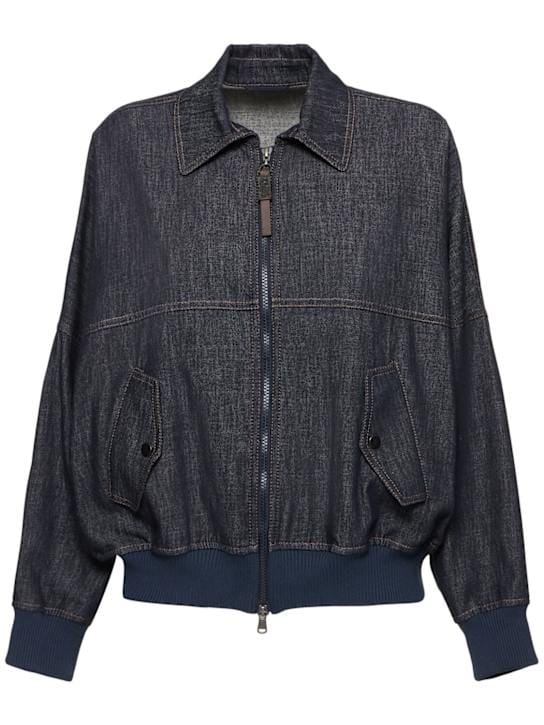 Brunello Cucinelli: 填充牛仔飞行员夹克