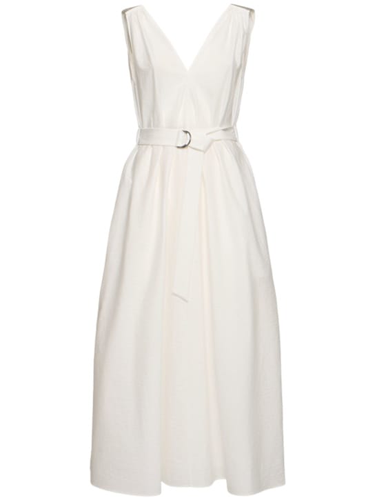 Brunello Cucinelli: Cotton midi dress with belt