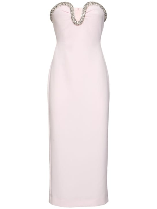Roland Mouret: Abito midi in crêpe con cristalli