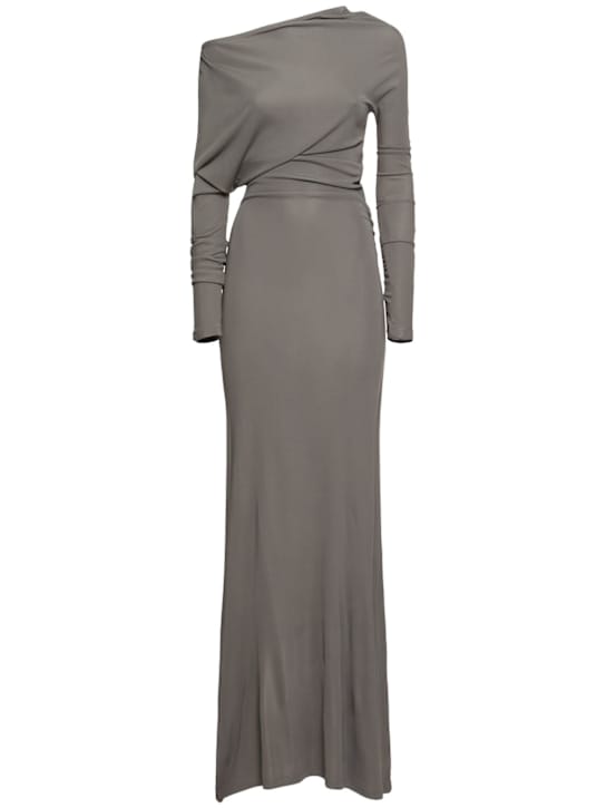 Aya Muse: Vestido largo de punto drapeado