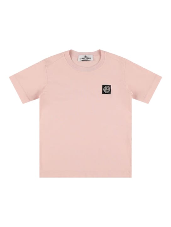 Stone Island Junior: Logo棉质平纹针织T恤