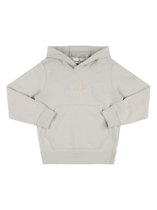 Stone Island Junior: 棉质连帽卫衣