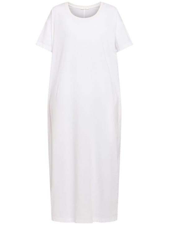 The Row: Abito midi in cotone a maniche corte