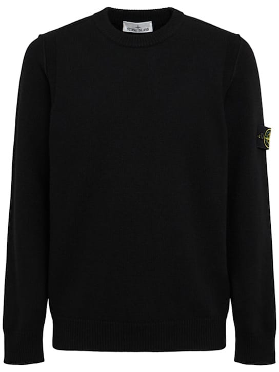 Stone Island: 带标志的圆领套头衫