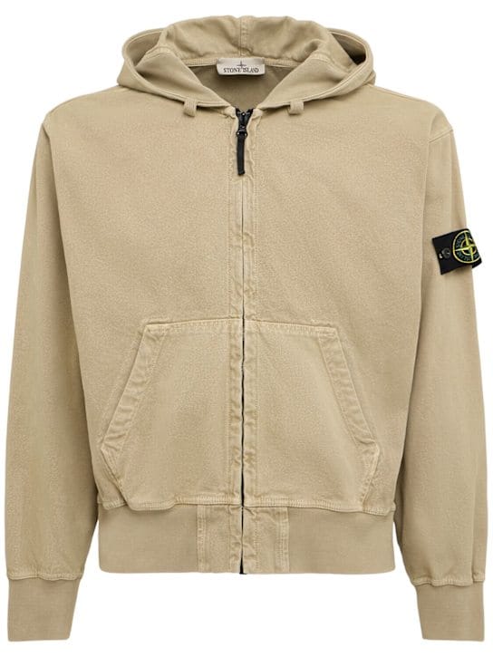 Stone Island: 带拉链的连帽卫衣