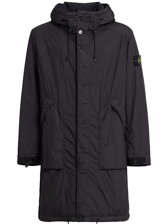 Stone Island: Parka in nylon con cappuccio
