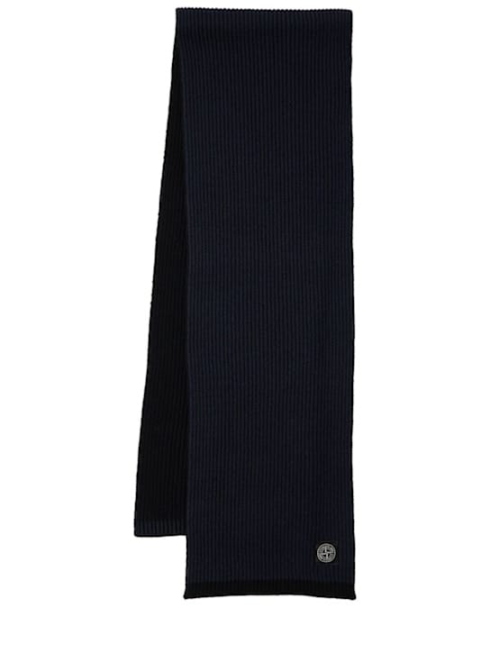 Stone Island: 带有标志的矩形围巾
