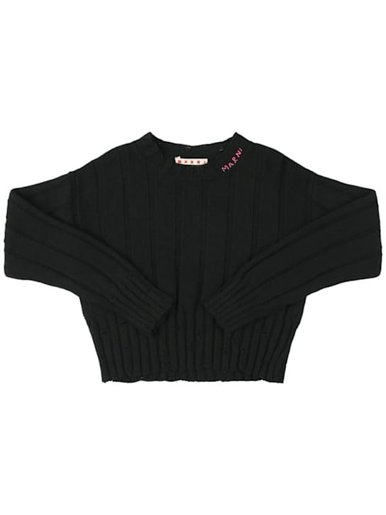 Marni Junior: 粘胶混纺针织毛衣