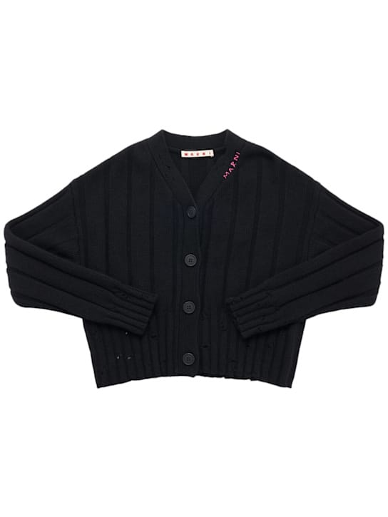 Marni Junior: 粘胶混纺针织开衫