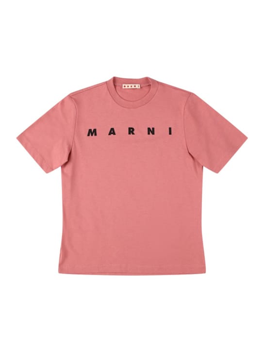 Marni Junior: 印花棉质针织T恤