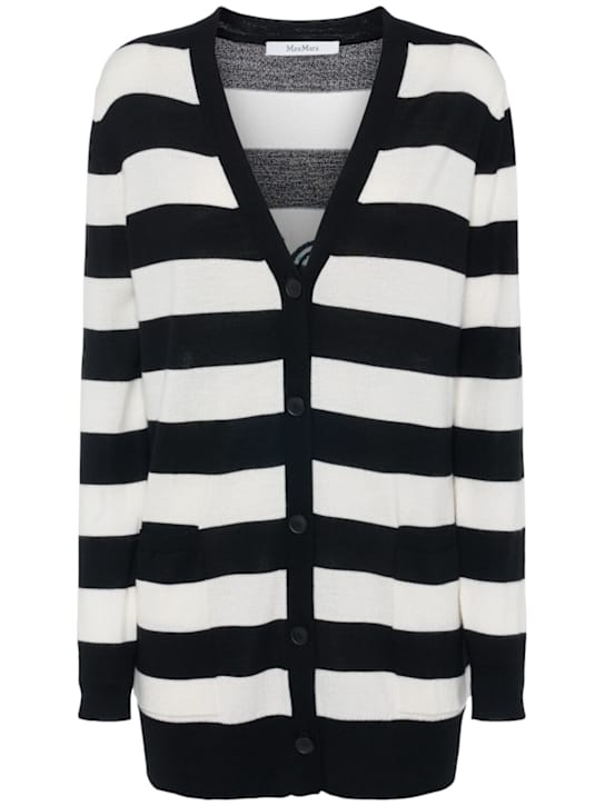 Max Mara: 带扣子的条纹开衫
