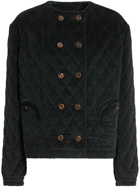 Blazé Milano: Short Double-Breasted Jacket with Quilted Details