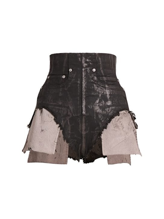 Rick Owens DRKSHDW: 高腰破边短裤