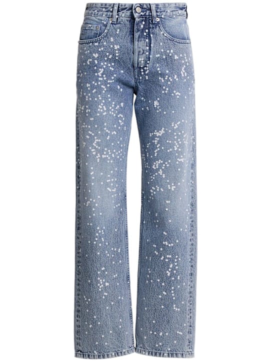 MM6 Maison Margiela: 高腰宽腿牛仔裤